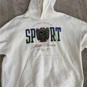 H&M Cream Oversized Fit Hoodie